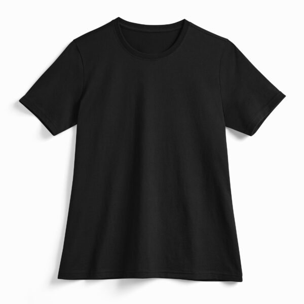 Women's Black Midweight Supima® Tee