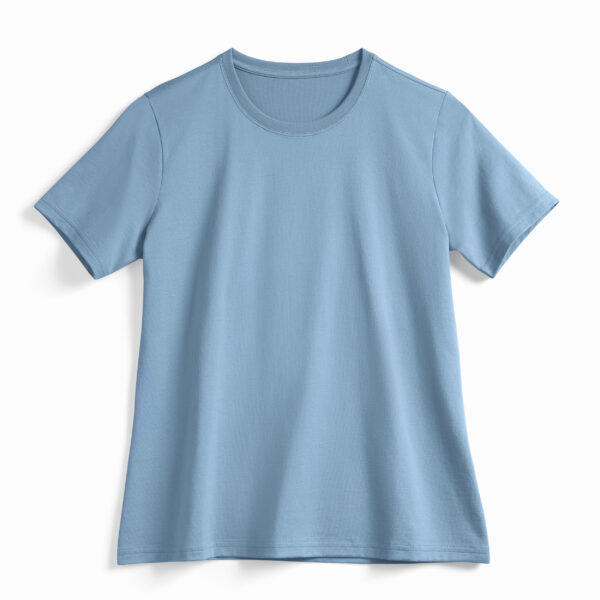 Women's Cloudy Blue Midweight Supima® Tee